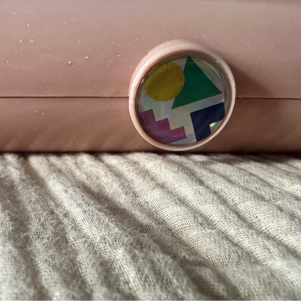 Caboodle Case with Geometric Sticker Accent